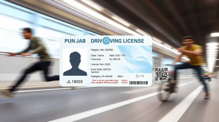 punjab driving license card